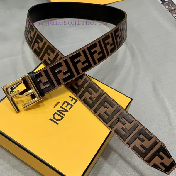 ￥FENDI/Fendi Men's Belt Width 38MM Logo Style Wide Belt Original Needle Buckle, Imported Ori qvck7l99