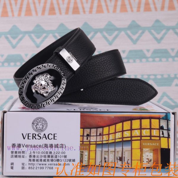 Belt belt Versace cowhide beltMen's belt material: 100% head layer cowhide belt, guaranteed c1yvutzv - Image 4
