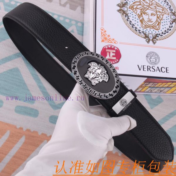 Belt belt Versace cowhide beltMen's belt material: 100% head layer cowhide belt, guaranteed c1yvutzv - Image 6