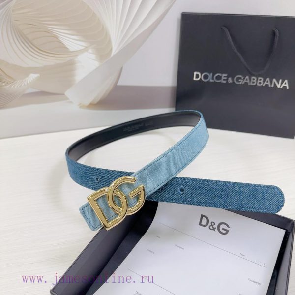 3.0cm D&G Dolce&Gabbana waist belt, made of special denim fabric paired with top layer cowhi hl168zh9 - Image 6