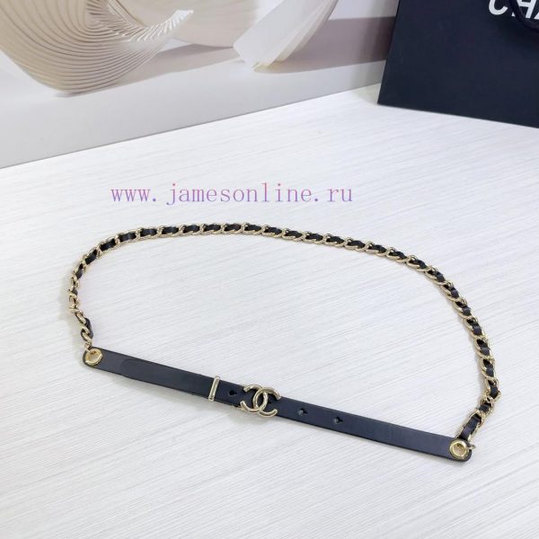 Chanel 1.5cm chain style Chanel belt, double-sided top layer cowhide material, length. 758.8 a232mslz