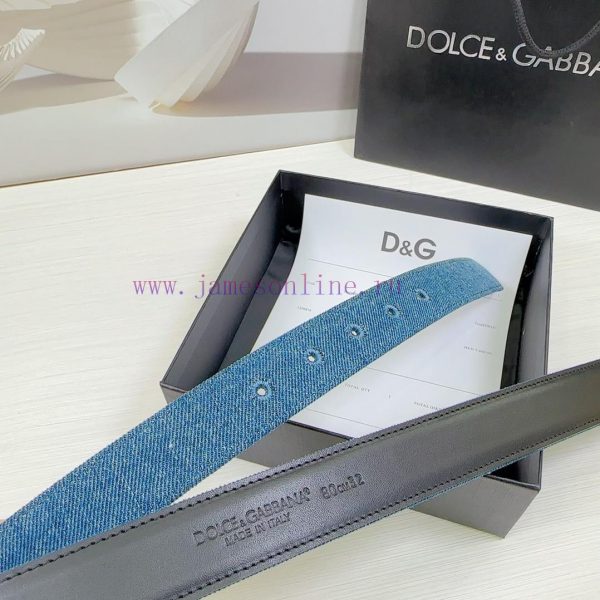 3.0cm D&G Dolce&Gabbana waist belt, made of special denim fabric paired with top layer cowhi q2075muy - Image 10