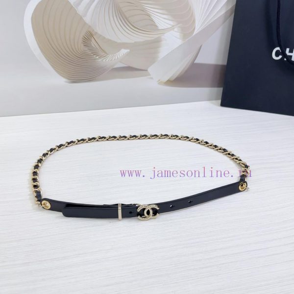 Chanel 1.5cm chain style Chanel belt, double-sided top layer cowhide material, length. 758.8 a232mslz - Image 6