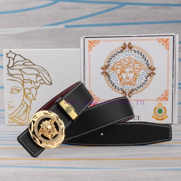 Belt belt Versace cowhide beltMen's belt material: 100% head layer cowhide belt, guaranteed 0islodjm