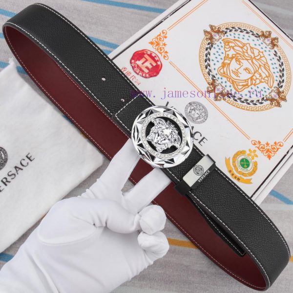 Belt belt Versace cowhide beltMen's belt material: 100% head layer cowhide belt, guaranteed aznaadbr - Image 12