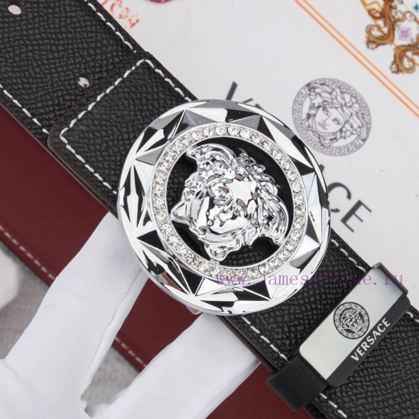 Belt belt Versace cowhide beltMen's belt material: 100% head layer cowhide belt, guaranteed aznaadbr - Image 16