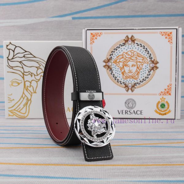 Belt belt Versace cowhide beltMen's belt material: 100% head layer cowhide belt, guaranteed aznaadbr - Image 17