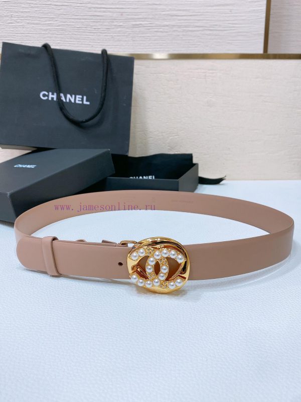 Chanel 24c rhinestone pearl logo buckle brass metal imported sheepskin plain weave with logo l7ra0waw