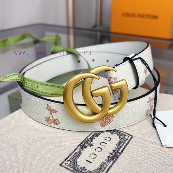 (Complete set)GUCCI leather beltWidth 30mmNew Women's Casual Edition Original Head Leather A pdzyrof0
