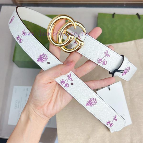 (Complete set)GUCCI leather beltWidth 30mmNew Women's Casual Edition Original Head Leather D 1953o3p9 - Image 10