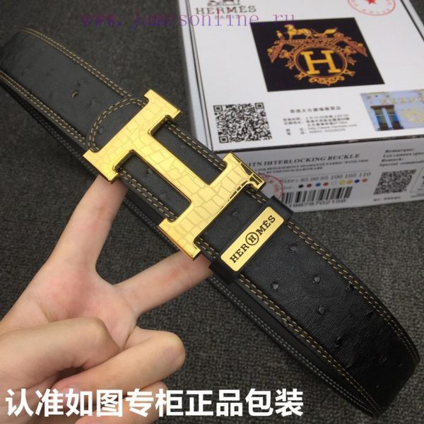Hermes Hermes ostrich patternGrade: Imported from Italy with 100% original factory cowhide, xd8y85pc - Image 5