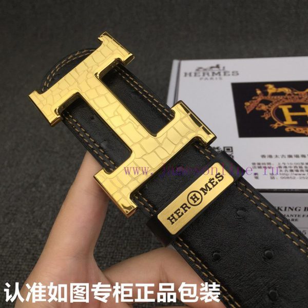 Hermes Hermes ostrich patternGrade: Imported from Italy with 100% original factory cowhide, xd8y85pc - Image 7