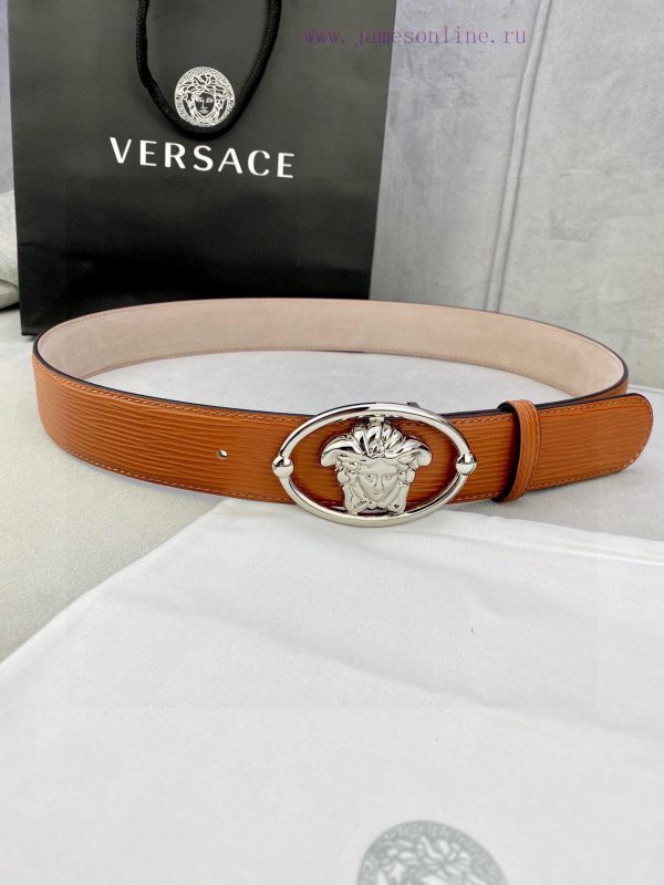 Width 4.0cm, Versace. This water ripple sand bottom waistband is adorned with the iconic Ver 9j4kl0p4