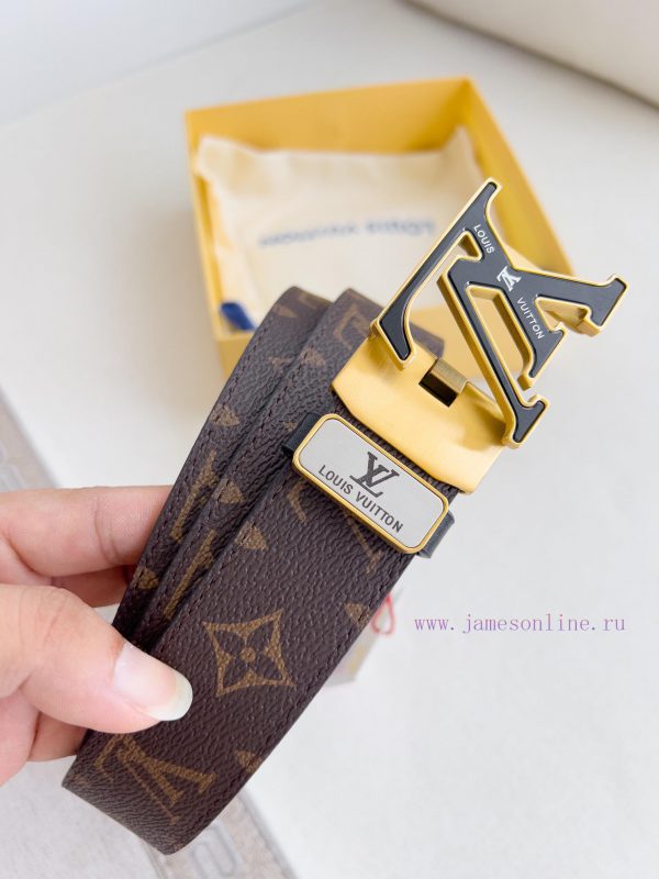 LV... Louis Vuitton Belt ️ Automatic BeltAutomatic buckle, made of pure steel material, with ssjfcn6m - Image 3