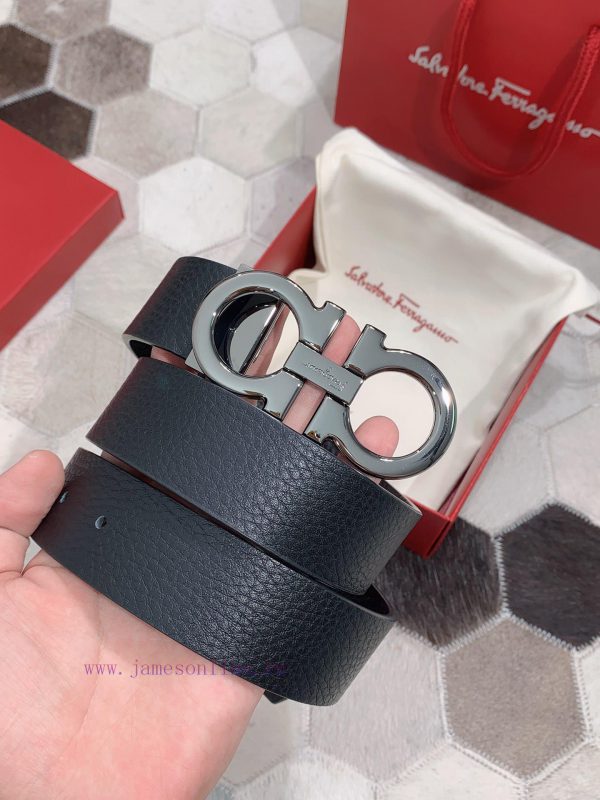 Salvatore Ferragamo 3.5cm Haute Couture Men's Belt, Choose to Pair with Double Headed Leathe vgyrjca0 - Image 7