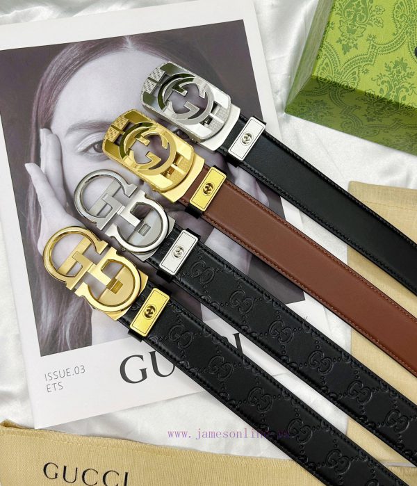 Belt Gucci Gucci automatic buckle-Belt replica Gucci The automatic belt series is made of 10 ejzz512o