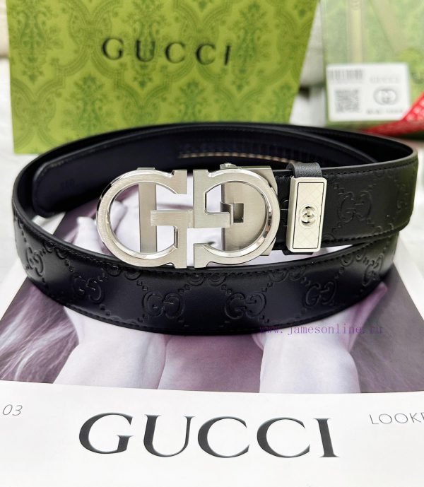 Belt Gucci Gucci automatic buckle-Belt replica Gucci The automatic belt series is made of 10 ejzz512o - Image 5