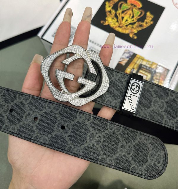 Belt Gucci Gucci ️ Diamond studdedBelt made of 100% head layer cowhide, guaranteed genuine l 7pxc19jd - Image 4