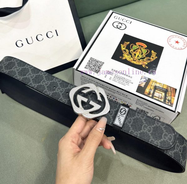 Belt Gucci Gucci ️ Diamond studdedBelt made of 100% head layer cowhide, guaranteed genuine l 7pxc19jd - Image 5