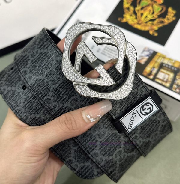 Belt Gucci Gucci ️ Diamond studdedBelt made of 100% head layer cowhide, guaranteed genuine l 7pxc19jd - Image 11