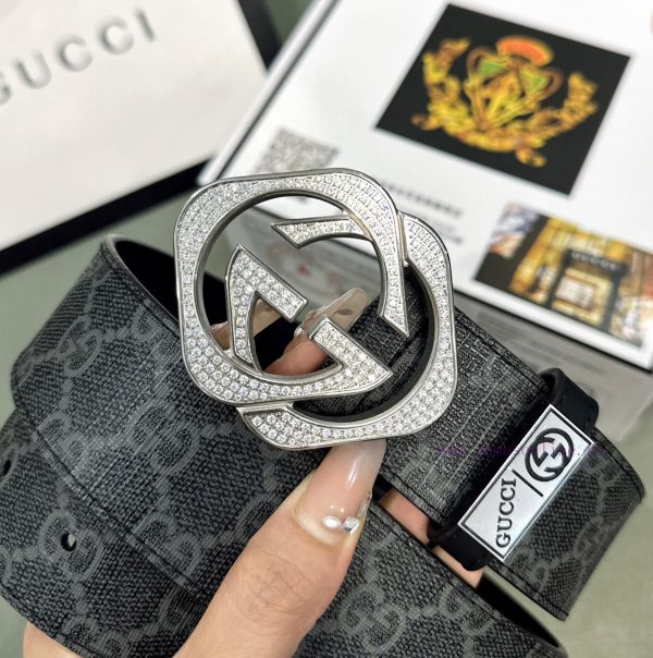 Belt Gucci Gucci ️ Diamond studdedBelt made of 100% head layer cowhide, guaranteed genuine l 7pxc19jd - Image 12