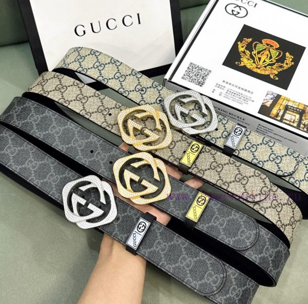Belt Gucci Gucci ️ Diamond studdedBelt made of 100% head layer cowhide, guaranteed genuine l 7pxc19jd - Image 19