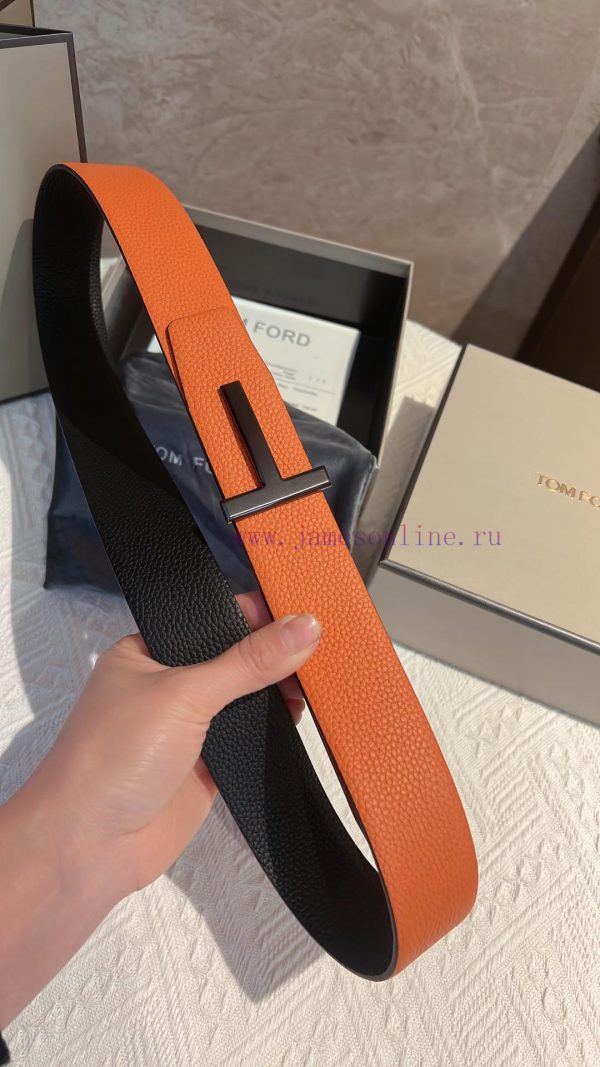 TOMFORD men's T-shaped buckle double-sided belt, a unique and exquisite lifestyle, not follo hf527ly8