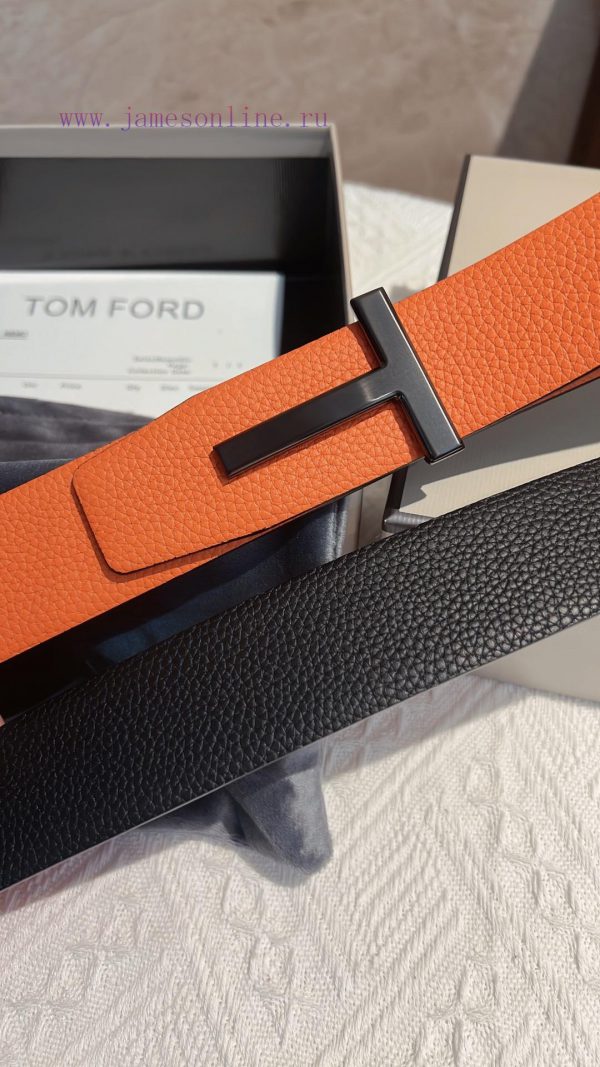 TOMFORD men's T-shaped buckle double-sided belt, a unique and exquisite lifestyle, not follo hf527ly8 - Image 3