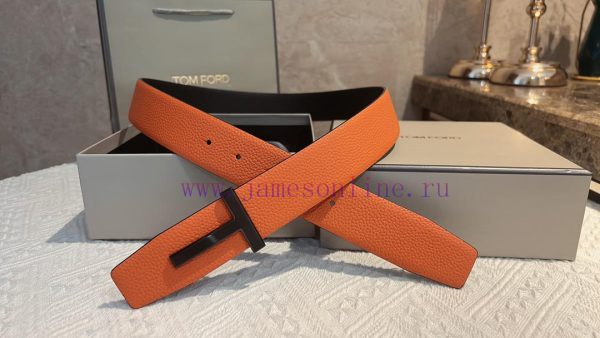 TOMFORD men's T-shaped buckle double-sided belt, a unique and exquisite lifestyle, not follo hf527ly8 - Image 9