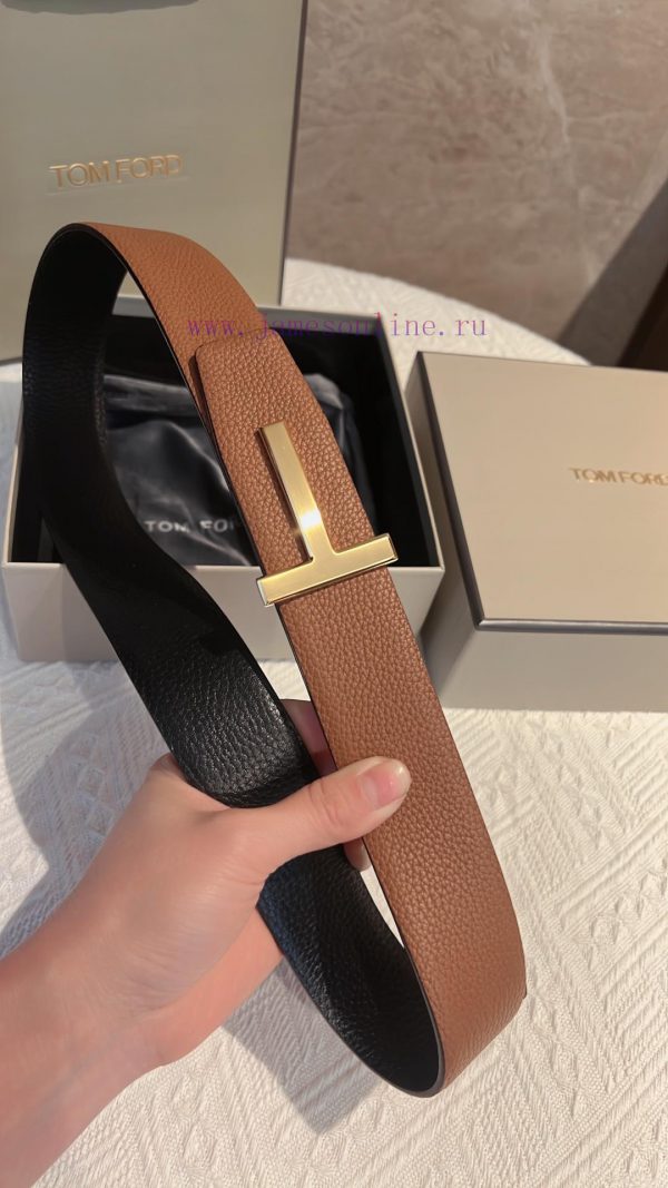 TOMFORD men's T-shaped buckle double-sided belt, a unique and exquisite lifestyle, not follo nf4ut35m