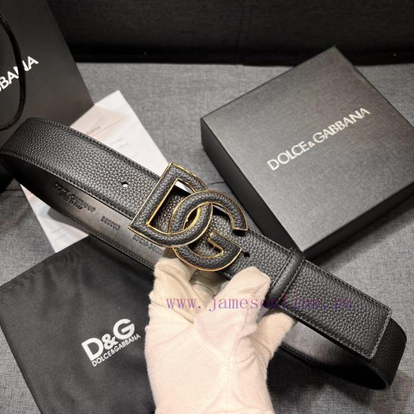 DG, width 4.0CM Dolce&Gabbana brand new lychee patterned waist belt, simple accessories, emb i9atgwmj