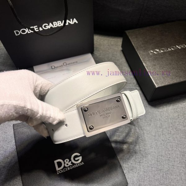 DG, gray white, width 4.0cm Dolce&Gabbana new men's waist belt, paired with a brand new ruth vfyf9y5d - Image 7