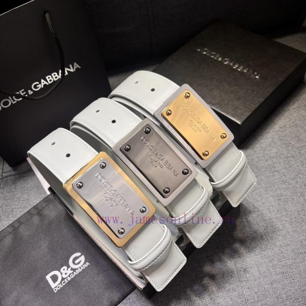 DG, gray white, width 4.0cm Dolce&Gabbana new men's waist belt, paired with a brand new ruth vfyf9y5d - Image 9