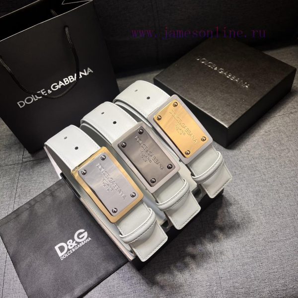 DG, gray white, width 4.0cm Dolce&Gabbana new men's waist belt, paired with a brand new ruth vfyf9y5d - Image 10