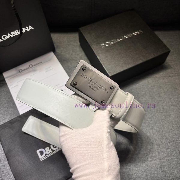 DG, gray white, width 4.0cm Dolce&Gabbana new men's waist belt, paired with a brand new ruth vfyf9y5d - Image 11