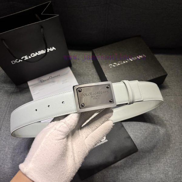 DG, gray white, width 4.0cm Dolce&Gabbana new men's waist belt, paired with a brand new ruth vfyf9y5d - Image 12