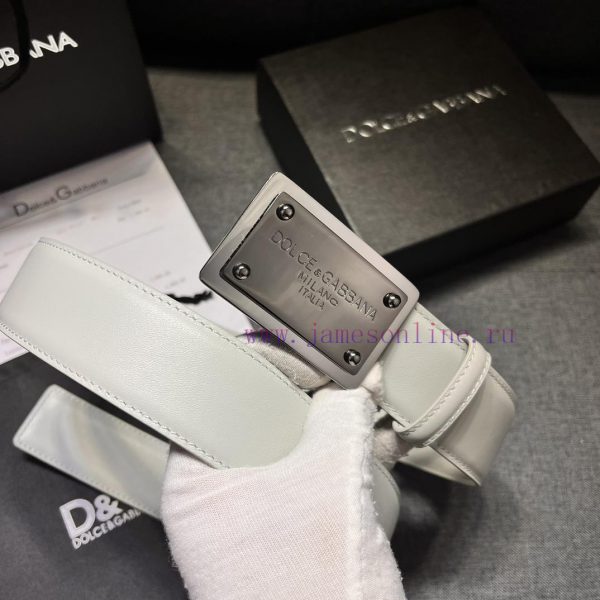 DG, gray white, width 4.0cm Dolce&Gabbana new men's waist belt, paired with a brand new ruth vfyf9y5d - Image 14