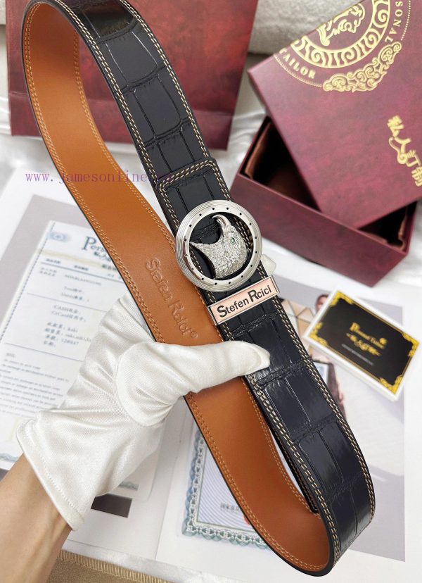 Belt Stefen Rcici Nitz ️Belt replica Private customized high-end supply versionImported orig 19063ygk - Image 7