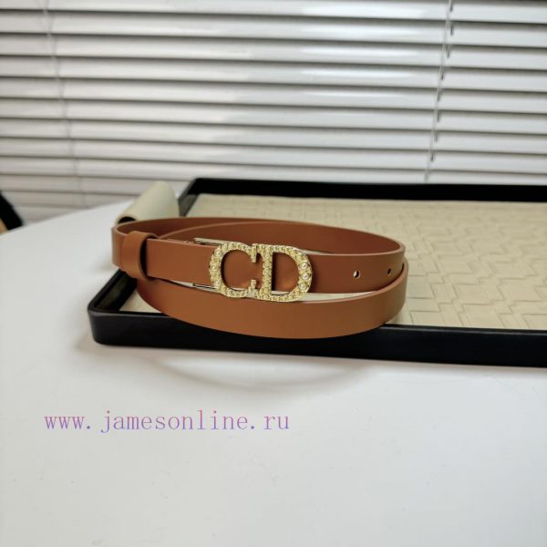 Dior 24 Early Spring New C D Buckle Brass Belt Buckle, Leather Belt Classic Forever 2.0cm</p 3socrw43 - Image 5