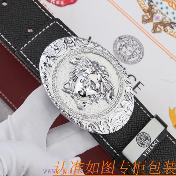 Belt belt Versace cowhide beltMen's belt material: 100% head layer cowhide belt, guaranteed k2p7xw6r - Image 7