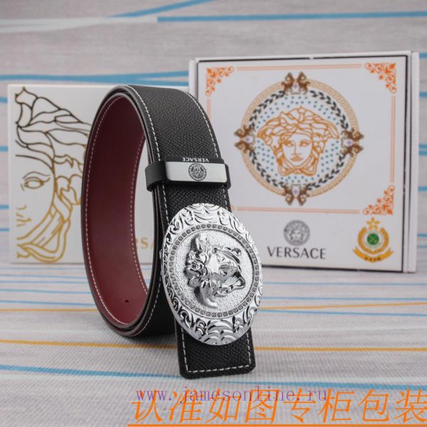 Belt belt Versace cowhide beltMen's belt material: 100% head layer cowhide belt, guaranteed k2p7xw6r - Image 8