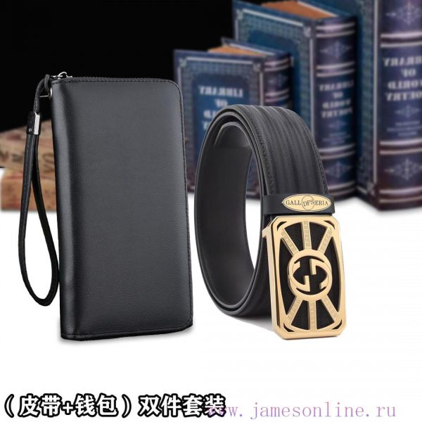 Belt and wallet two-piece setWooden box with accompanying picturesGUCC @ Belt+Wallet SetBuck s55vqyd3