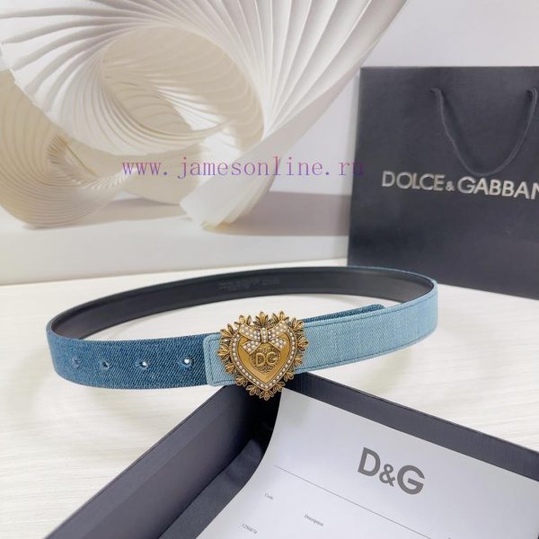 3.0cm D&G Dolce&Gabbana waist belt, made of special denim fabric paired with top layer cowhi hq6pyat1