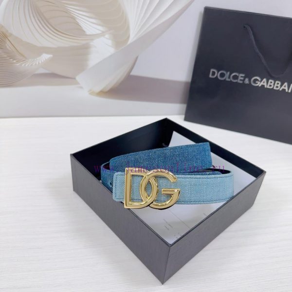 3.0cm D&G Dolce&Gabbana waist belt, made of special denim fabric paired with top layer cowhi ykd6ap3r - Image 7