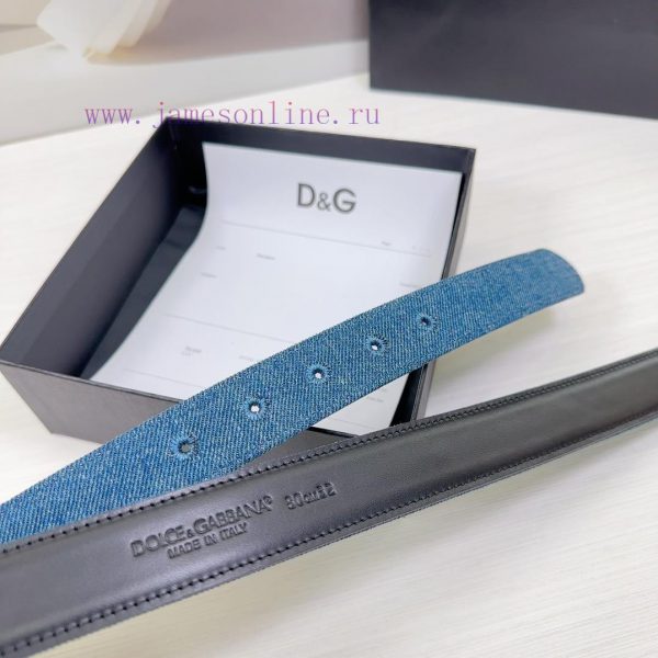3.0cm D&G Dolce&Gabbana waist belt, made of special denim fabric paired with top layer cowhi ykd6ap3r - Image 10