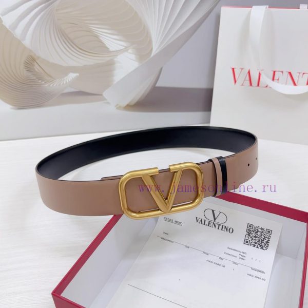 4.0cm Valentino waist belt, double-sided top layer cowhide material, length. 758.80.85.90.95 n0cyurpc