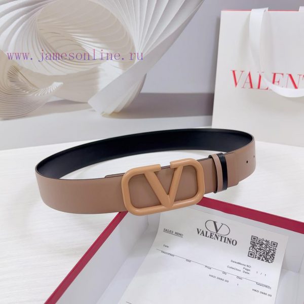 4.0cm Valentino waist belt, double-sided top layer cowhide material, length. 758.80.85.90.95 j532pla7 - Image 3