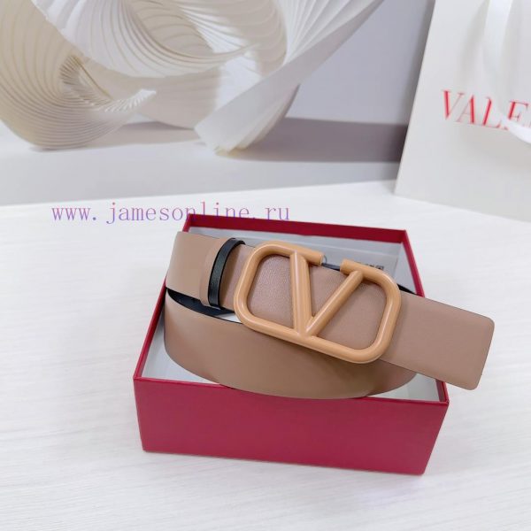4.0cm Valentino waist belt, double-sided top layer cowhide material, length. 758.80.85.90.95 j532pla7 - Image 4