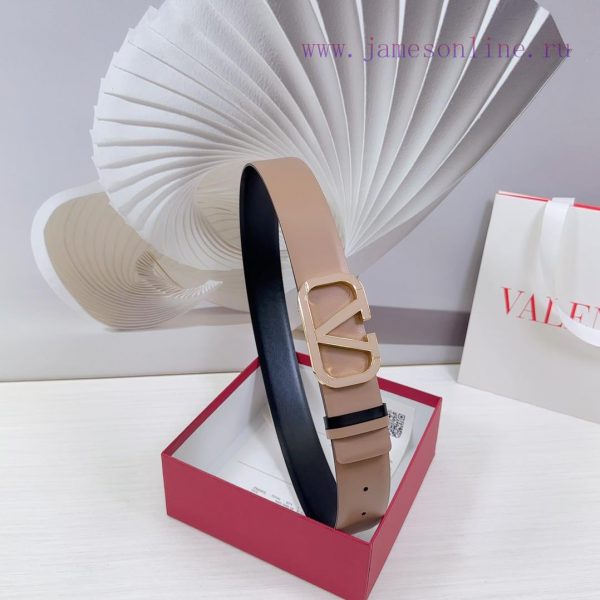 4.0cm Valentino waist belt, double-sided top layer cowhide material, length. 758.80.85.90.95 zf596qhi