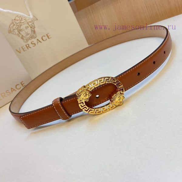 Versace Versace 2.0cm thin waistband made of original soft leather with a signature 3D buckl 6v1butwa